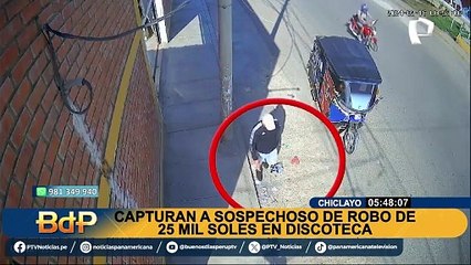 Chiclayo: capturan a presunto implicado en robo de S/ 25 mil en discoteca