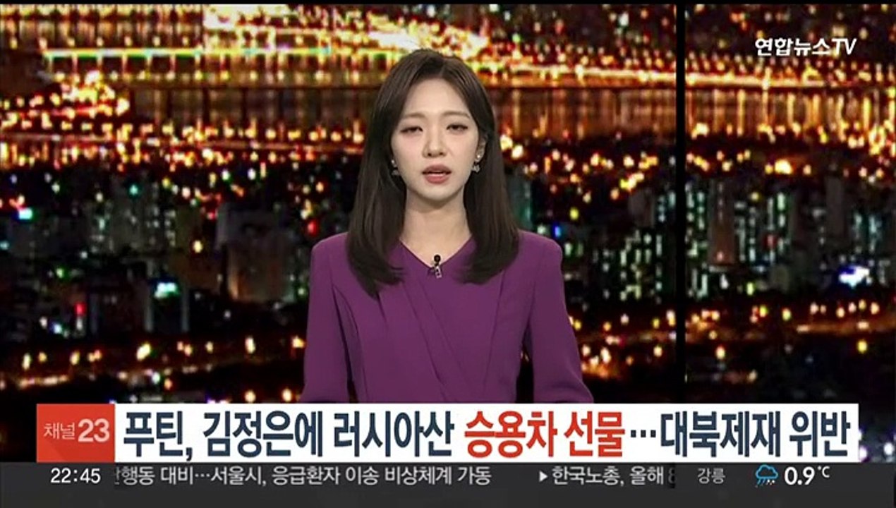 푸틴, 김정은에 러시아산 승용차 선물…대북제재 위반