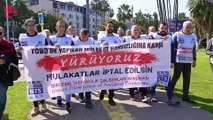 Demiryolu çalışanları mülakatın kaldırılması için Ankara'ya yürüyor