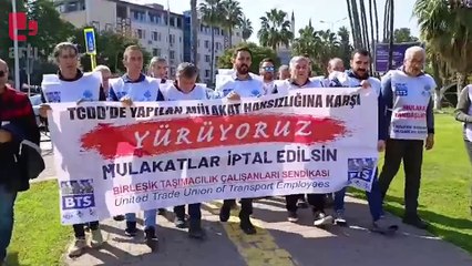 Demiryolu çalışanları mülakatın kaldırılması için Ankara'ya yürüyor