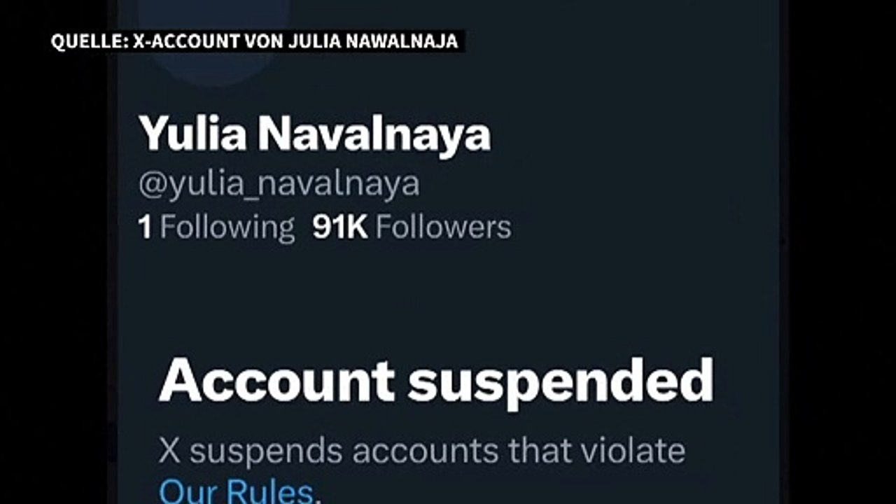 Onlinedienst X sperrt Konto von Nawalnys Witwe