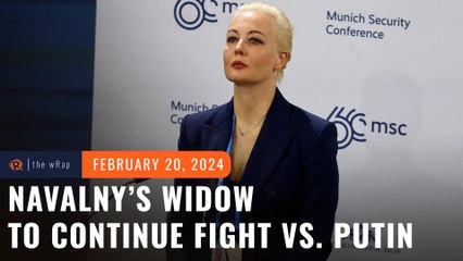 Navalny’s widow says she will continue her husband’s fight against Putin