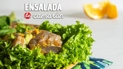 Receta de fresca ensalada de camarón marinado, ¡en solo 5 pasos!
