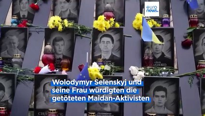 Ukraine 10 Jahre danach: Wolodymyr Selenskyj würdigt die Maidan-Aktivisten