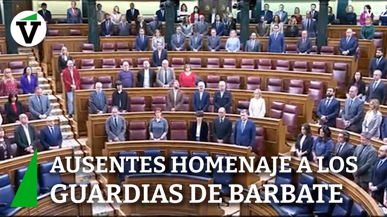 Bildu, ERC, Junts y Podemos se ausentan en el minuto de silencio por los guardias de Barbate