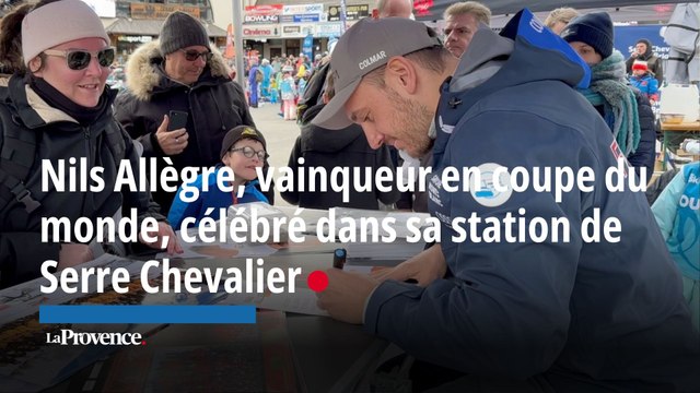 Ski alpin : Nils Allègre, vainqueur en coupe du monde, célébré dans sa station de Serre Chevalier
