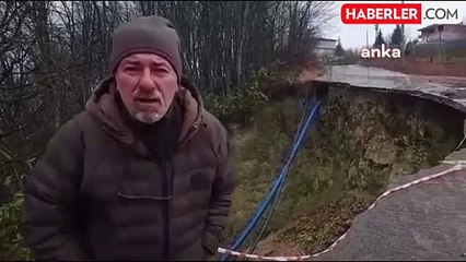 Ordu'da yol çalışmaları sonucu heyelan tehlikesi