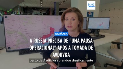 Atividade russa em Adiivka "abrandou drasticamente" desde a tomada da cidade