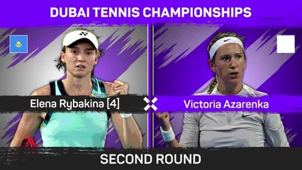 Rybakina progresses in Dubai as Azarenka retires