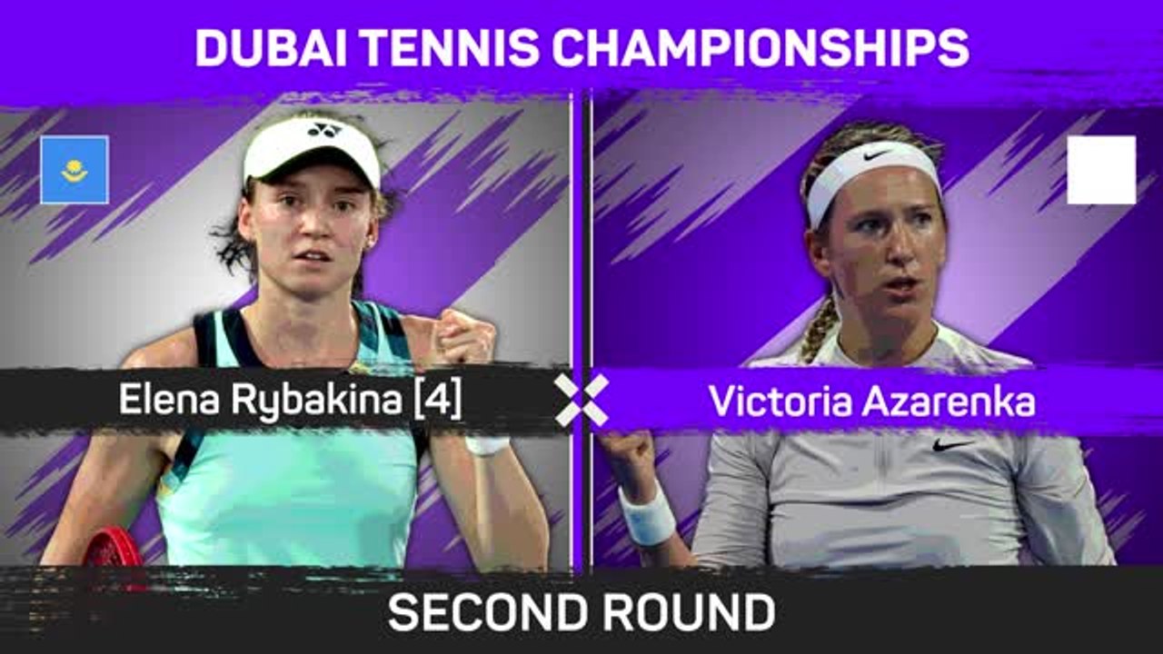 Rybakina progresses in Dubai as Azarenka retires
