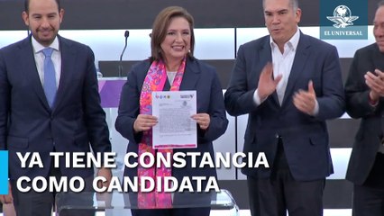Se registra Xóchitl Gálvez ante el INE como candidata a la Presidencia
