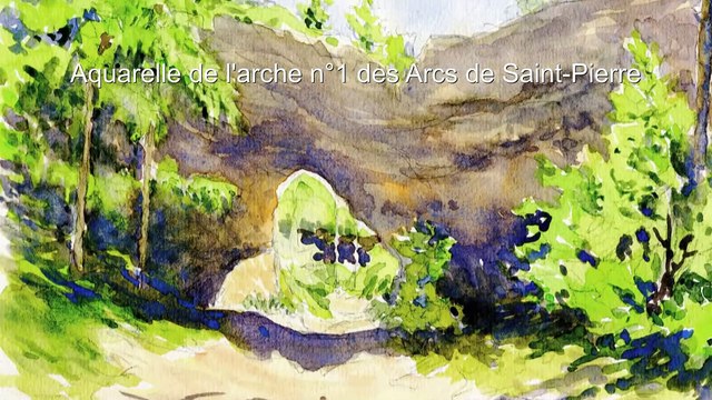 Aquarelle - croquis aux Arcs de Saint-Pierre