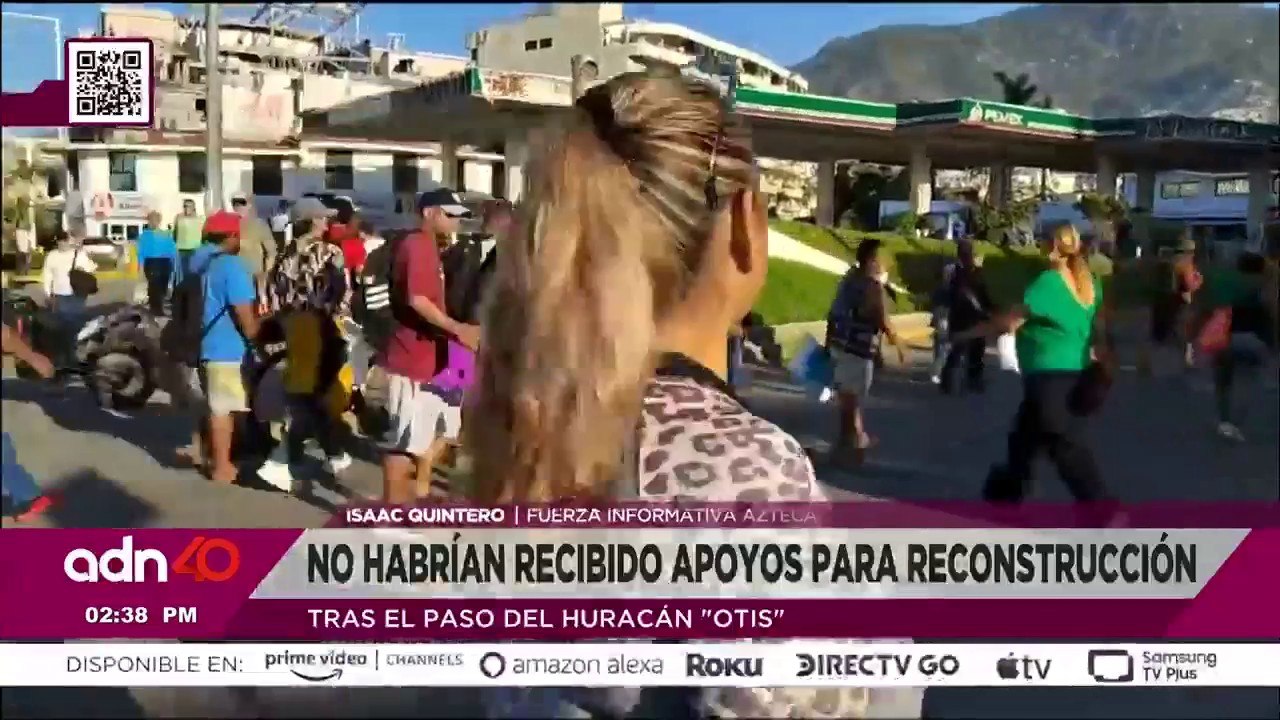 Damnificados del huracán Otis realizan bloqueo. No han recibido apoyos para la reconstrucción