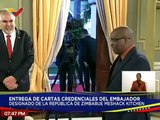 Pdte. Nicolás Maduro recibe cartas credenciales del embajador de la Rep. de Zimbabue, Meshack Kitchen