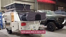 Brand new flat top njstar rv off road camper trailer Pearl white DOT certified for USA customer