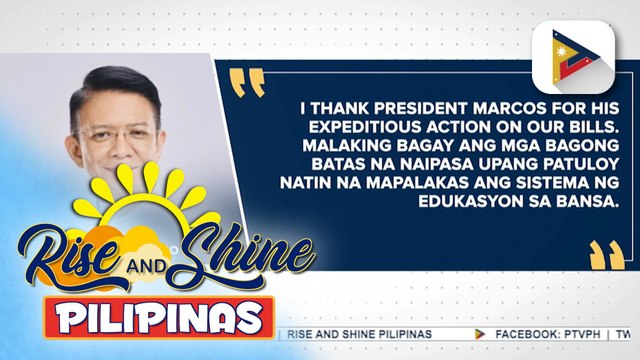 Ilang senador, ikinalugod ang pagpapatibay ni PBBM ng apat na batas na magpapalakas sa sektor ng edukasyon