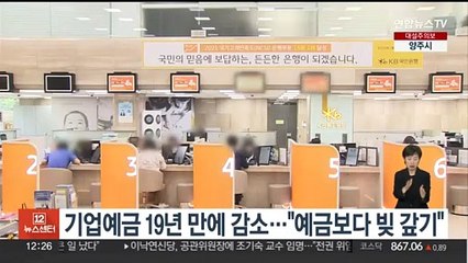 기업예금 19년 만에 감소…"예금보다 빚 갚기"