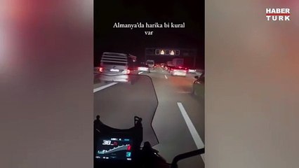 Almanya’da sıkışık trafikteki görüntü sosyal medyada gündem oldu