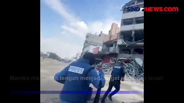 Detik-Detik Jurnalis di Gaza Lari Kepanikan, Ngaku Jadi Target Serangan Israel