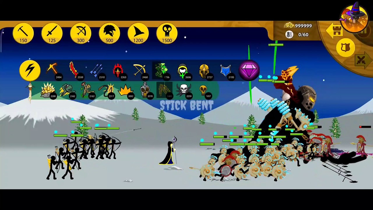 GIANT EVOLUTION 3LEVELS WITH DIFFERNT POWER SUMMON ICONS x9999 PRICE | STICK WAR LEGACY | STICK BENT
