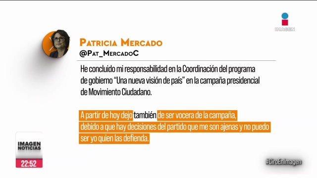Patricia Mercado deja coordinación de campaña de Jorge Álvarez Máynez