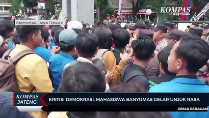 Kritisi Demokrasi, Mahasiswa Banyumas Gelar Unjuk Rasa