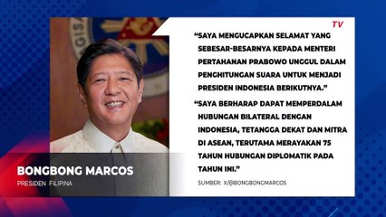 Download Video: Presiden Filipina Bongbong Marcos Ucapkan Selamat ke Prabowo soal Pilpres