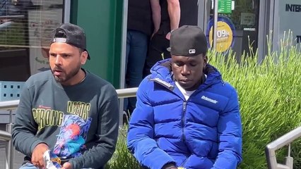 Sitting next to people girlfriends - eating next to stranger face - joker pranks latest 2023