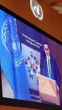 الترجمة الحرفية لكلمة معالي وزير الاشغال العامة والنقل في حكومة تصريف الاعمال الدكتور علي حمية التي القيت في جلسة العمل الاستراتيجية لمؤتمر الدورة الـ 86 للجنة النقل الداخلي المخصصة لمندوبي الحكومات في اللجنة الاقتصادية لأوروبا المنعقدة في جنيف.