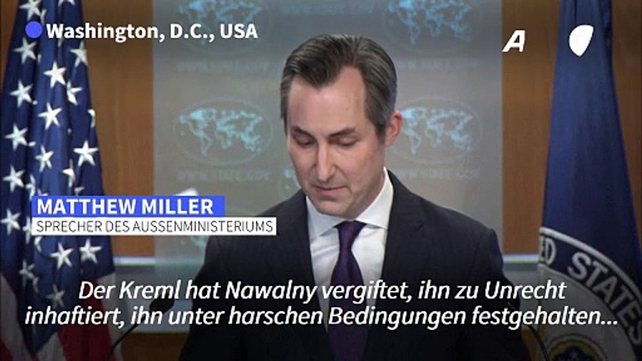 USA machen Kreml für Tod von Nawalny verantwortlich