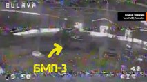 動画：ウクライナのドローンが駐車中のロシア装甲車を破壊