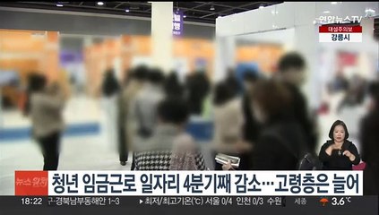 청년 임금근로 일자리 4분기째 감소…고령층은 늘어