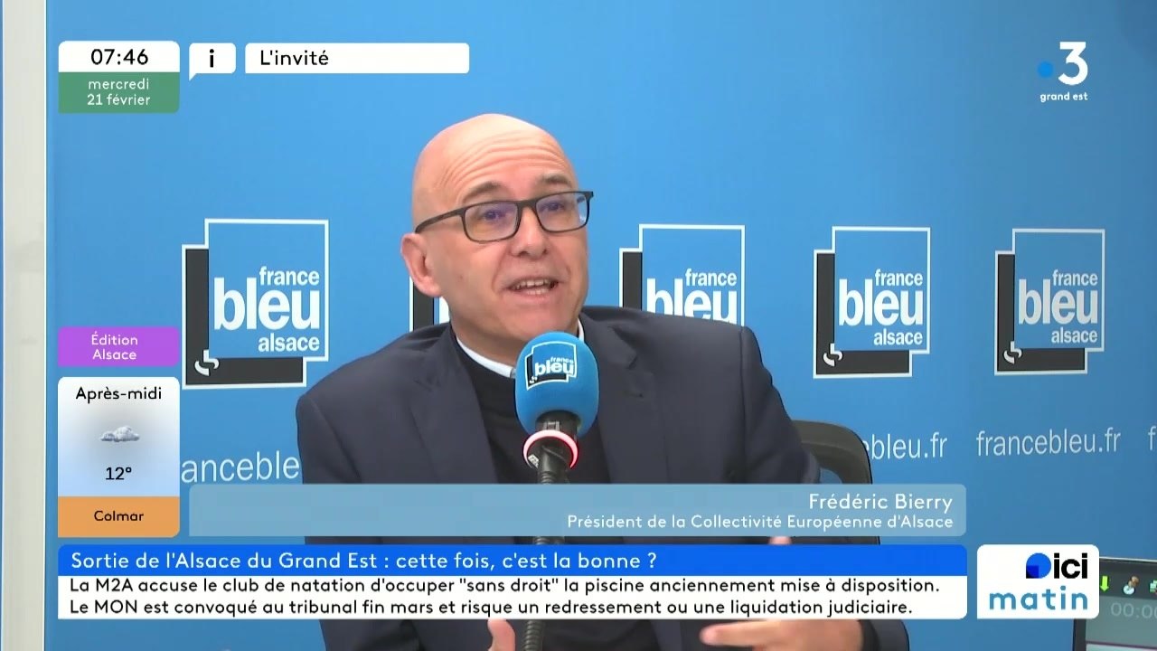 Frédéric Bierry, président de la Collectivité européenne d'Alsace, sur la sortie de l'Alsace du Grand Est