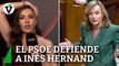 Así defiende el PSOE la adulación de Inés Hernand en RTVE a Pedro Sánchez en los Goya