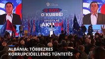 A volt jobbközép miniszterelnök szimpatizánsai tüntettek Tiranában