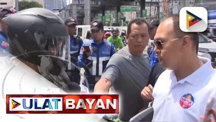 Ilang motoristang ilegal na dumaan sa Edsa Busway, hinuli at tiniketan ng MMDA
