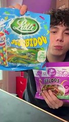 Comparaison marque vs sous-marque des bonbons fils scoubidou