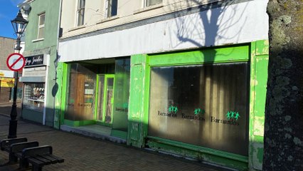 Charles Street, Milford Haven, Pembrokeshire - a mixture of open and closed shops