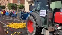 Bloquean con limones la Delegación del Gobierno en Murcia