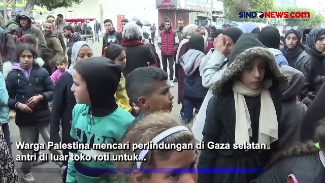 Pengungsi di Rafah, Gaza Antri Berjam-jam demi Sebungkus Roti