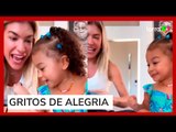 Show de fofura: filha de Lore Improta e Léo Santana reage empolgada ao ganhar livros de presente