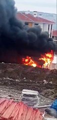Sinop TOKİ inşaatında korkutan yangın