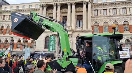Los agricultores llegan al Ministerio de Agricultura