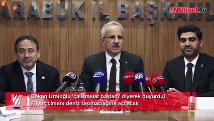 Bakan Uraloğlu 'çalışmalar başladı' diyerek duyurdu! Filyos Limanı deniz taşımacılığına açılacak