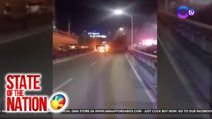 SUV, nasunog sa Edsa Magallanes flyover | SONA