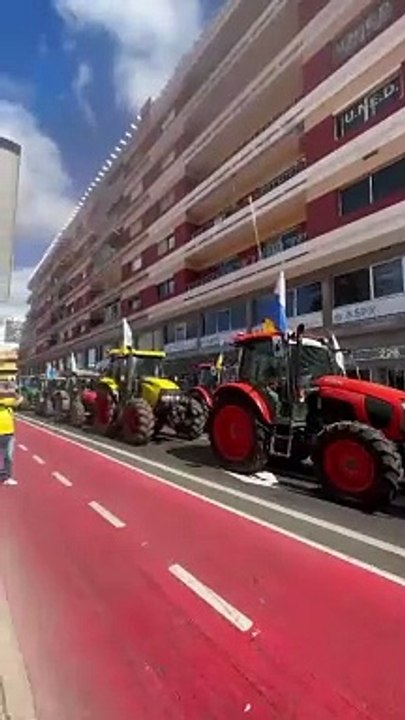 Tractorada en Las Palmas de Gran Canaria