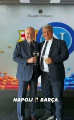 El vídeo de 'cuñaos' de Laporta y De Laurentiis en la previa del Nápoles-Barça