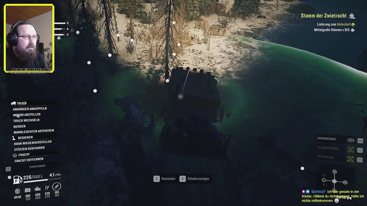 Nächtlicher Schnee-Anstieg. SnowRunner #262