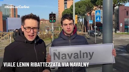 Viale Lenin ribattezzata via Navalny: il video