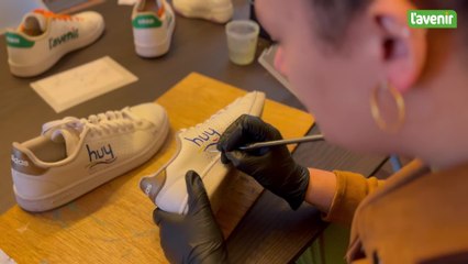 Huy : Salomé Haesen customise vos baskets pour les rendre uniques
